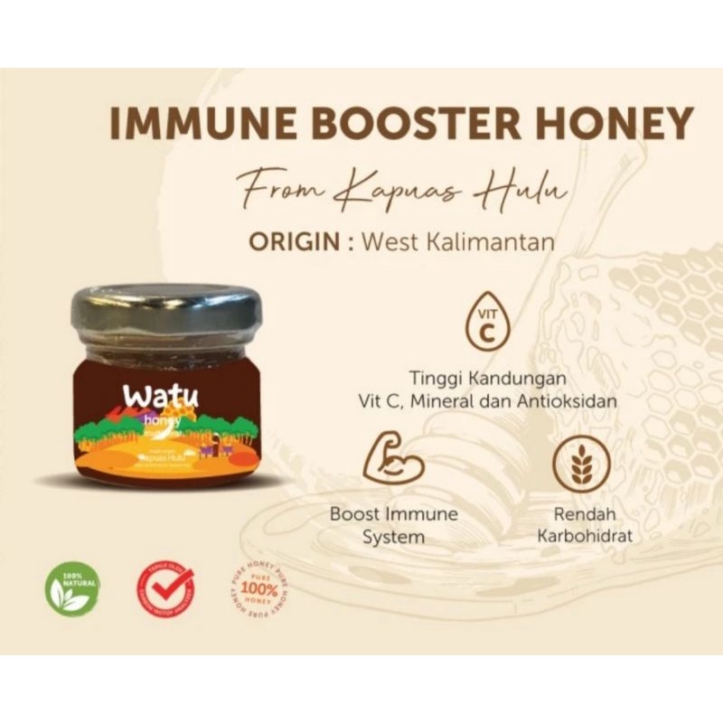 

Watu Honey Multifloral Mini Jar Madu Asli Origin Kapuas Hulu 30 Gram