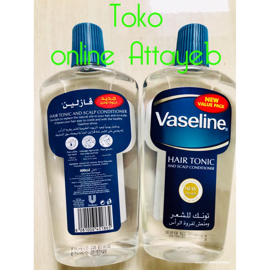 Vaseline Hair Tonic 400ml Vitamin  Rambut  Agar Tidak  Rontok  