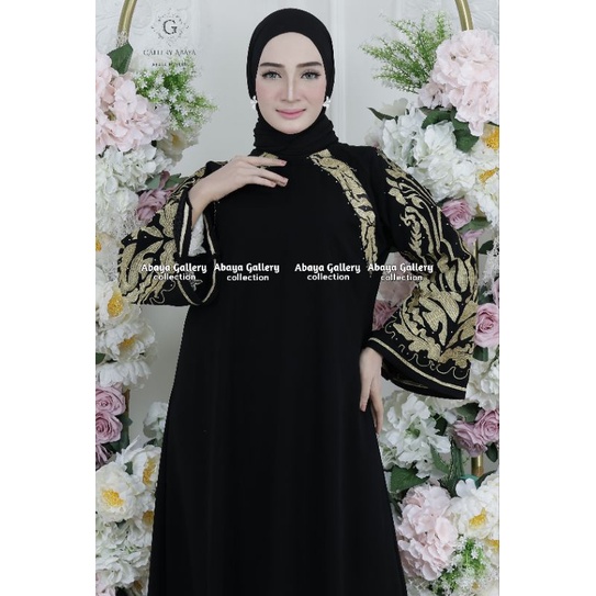 Gallery Exclusive Abaya Hitam Gamis Bordir Turkey Nancy