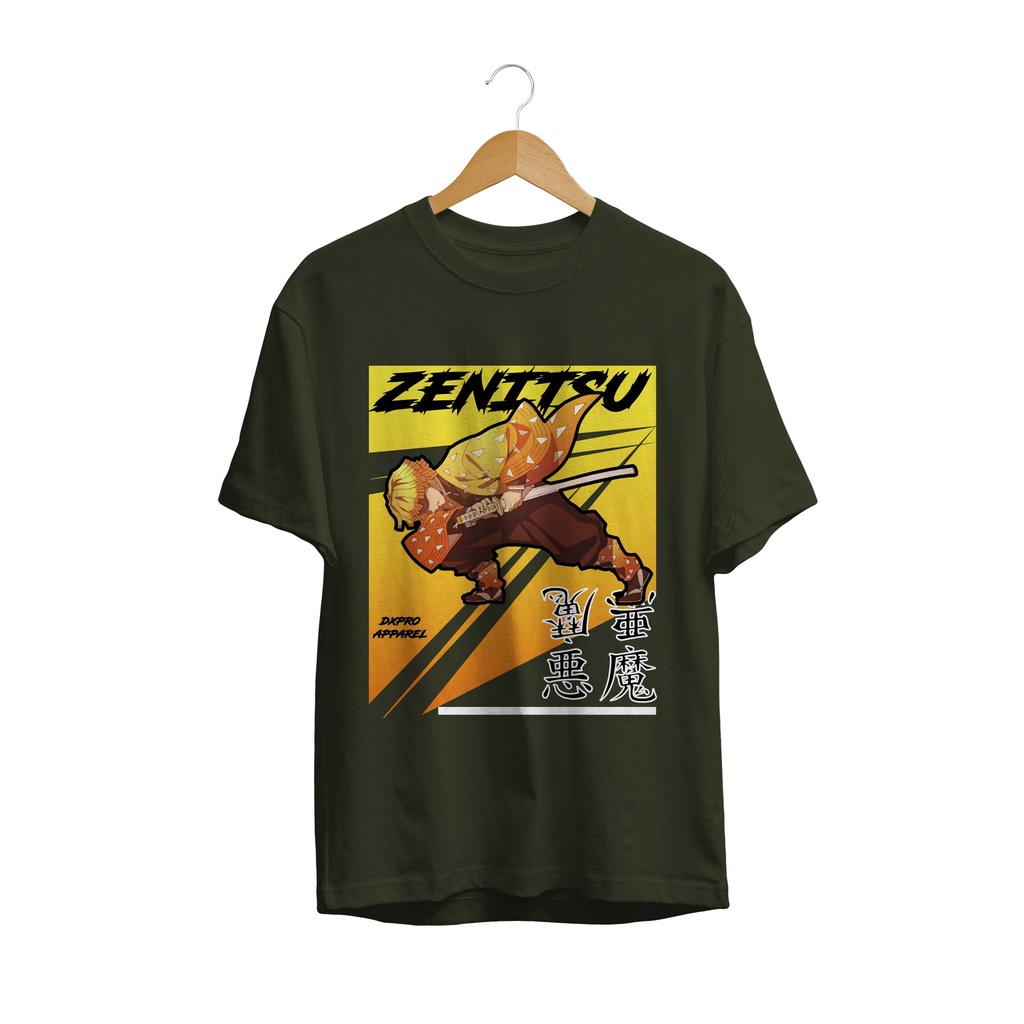 T-SHIRT KAOS ANIME DEMON SLAYER ZENITSU AGATSUMA FLASH KIMETSU NO YAIBA TERBARU