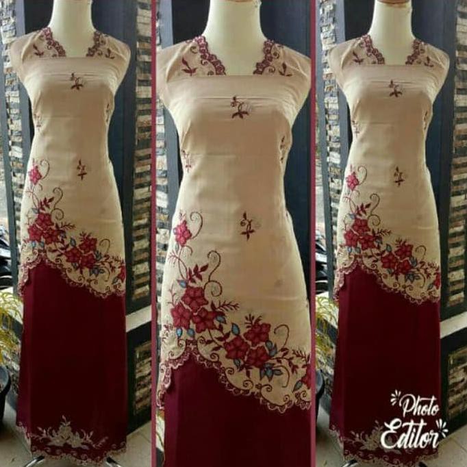 Original Kain bordir Edelweis Sulam Tangan Bukittinggi