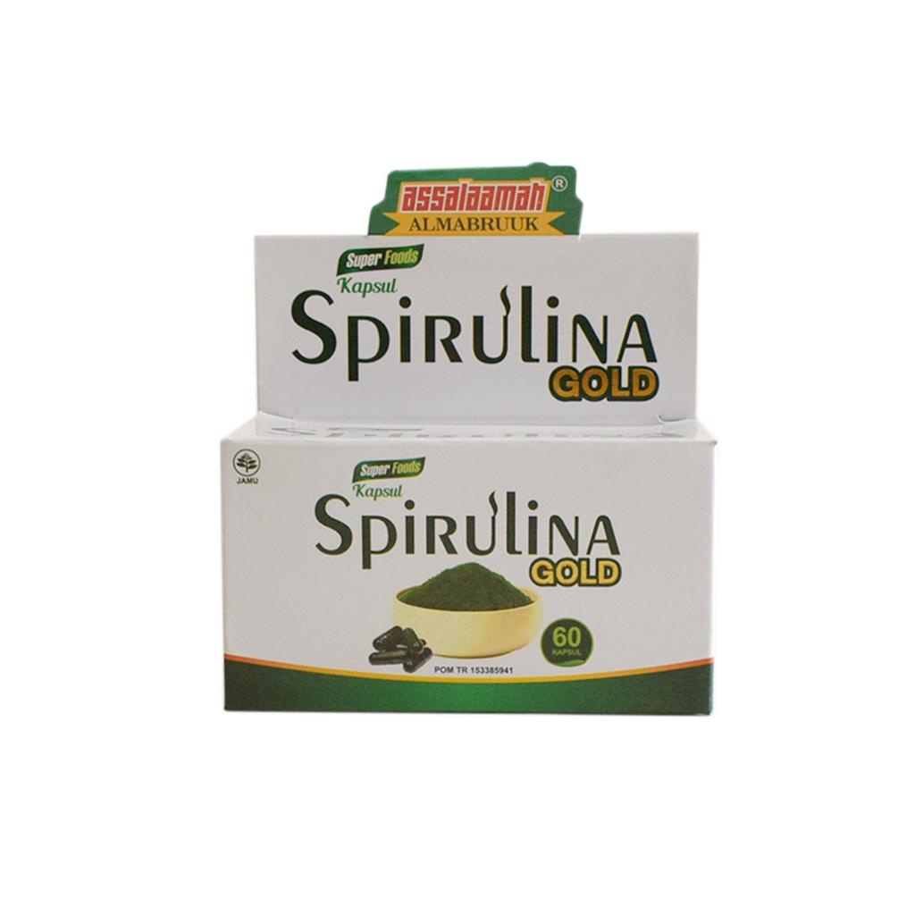 

Spirulina Gold Melawan Jerawat Komedo Flek Hitam Wajah Isi 60 Kapsul