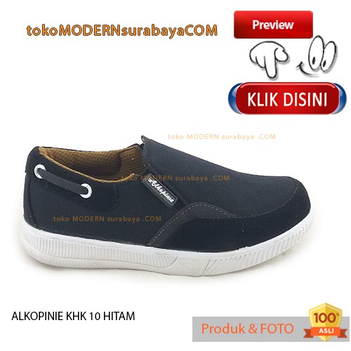 ALKOPINIE KHK 10 HITAM sepatu anak sepatu slip on