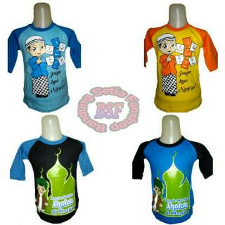  Baju  Kaos  Raglan Anak  laki  laki  karakter Muslim umur 1 