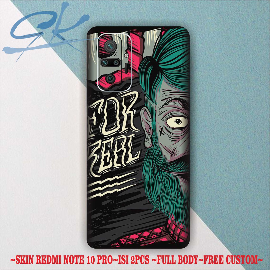 garskin redmi note 10 pro motif kkek (free custom full body iai 2pcs)