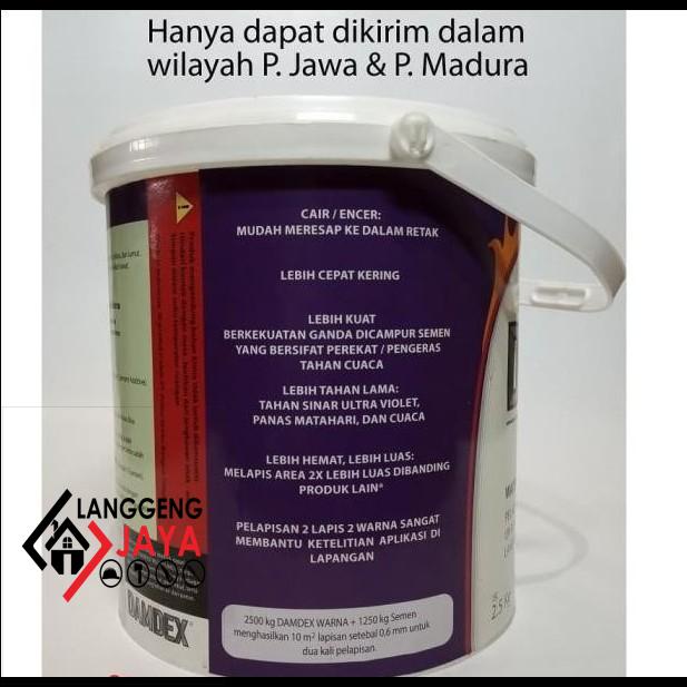 Damdex Warna Merah 2.5Kg Langgeng-
