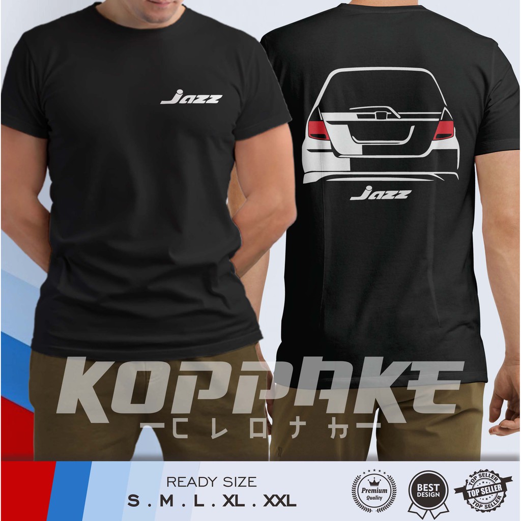 Kaos Mobil Honda Jazz GD3 Rear Siluet Baju Otomotif