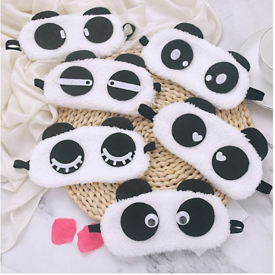 Penutup Mata Tidur Karakter Panda / Eye Cover Cute Panda / Sleeping Eye Panda Lucu