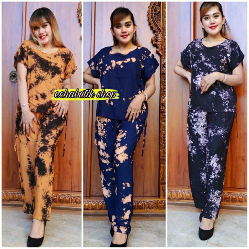 STELAN TYE DYE BEBIDOL VIRALL/1set stelan motif BALI