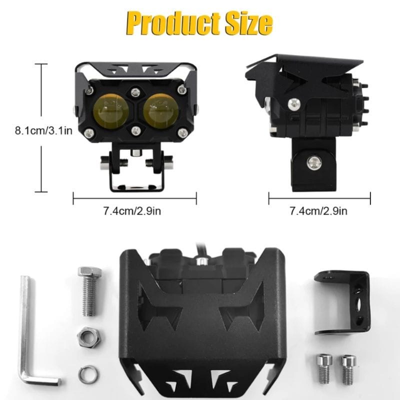 Lampu LED Tembak Sorot mobil 2 mata SQL V12 bisa 2 warna white yellow SQL V12 Lampu Sorot Tembak LED SQL Motor Mobil Tembus Kabut Hi-Lo