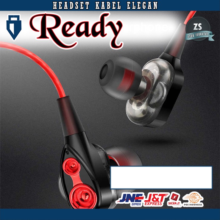 HEADSET ELEGAN / DOUBLE BASS / KEREN / PRIA WANITA / GOLD / MUSIK / NELPON / TETTA SHOP / MAKASSAR