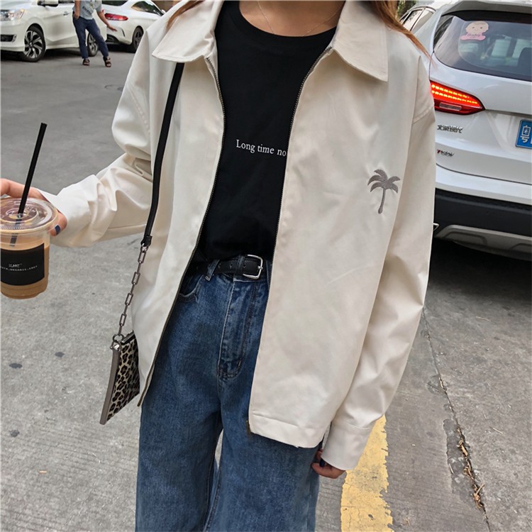 Jaket Model Lengan Panjang Motif Bordir untuk Wanita