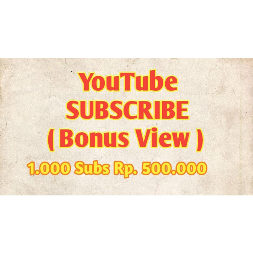 YouTube Subscribe VIP Bonus View 1000 Subs
