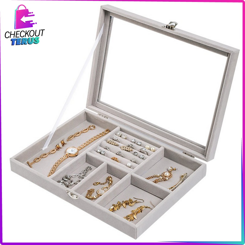 CT K22 Kotak Perhiasan Seserahan Multifungsi Tempat Penyimpanan Aksesoris Wanita Jewelry Box Cincin dan Kalung