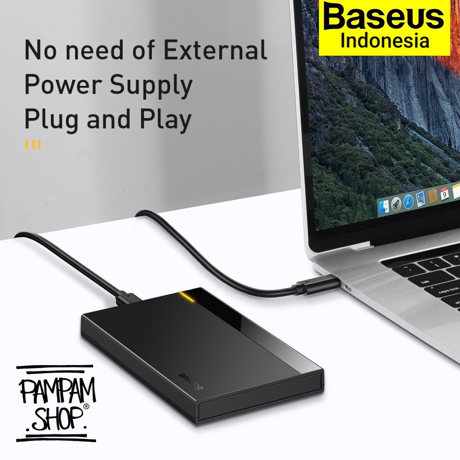 BASEUS ORIGINAL Full Speed Series 2.5 HDD SATA SSD Enclosure Type C Gen2 Case Hard Drive Box Ori