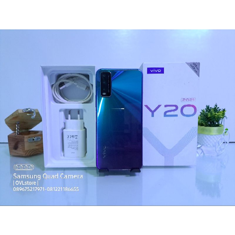 VIVO Y20 2021 RAM 4 ROM 64 GB HP BEKAS SECOND 4/64 FULLSET