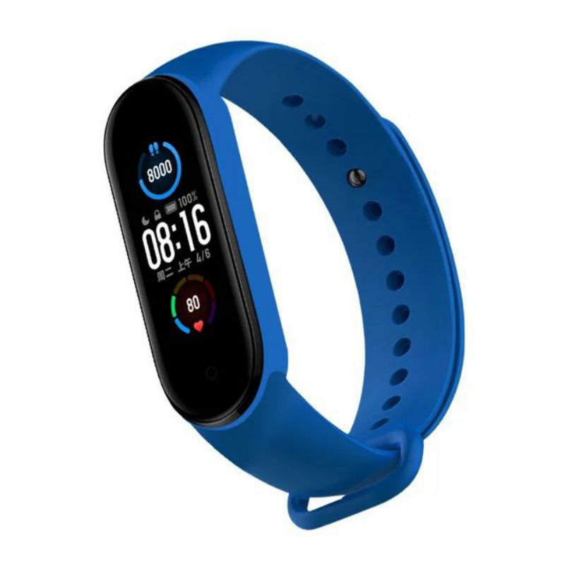 Strap Mi Band 3/4/5/6 Tali Pengganti Mi Band 3/4/5/6 Polos-GH#BIRU TUA