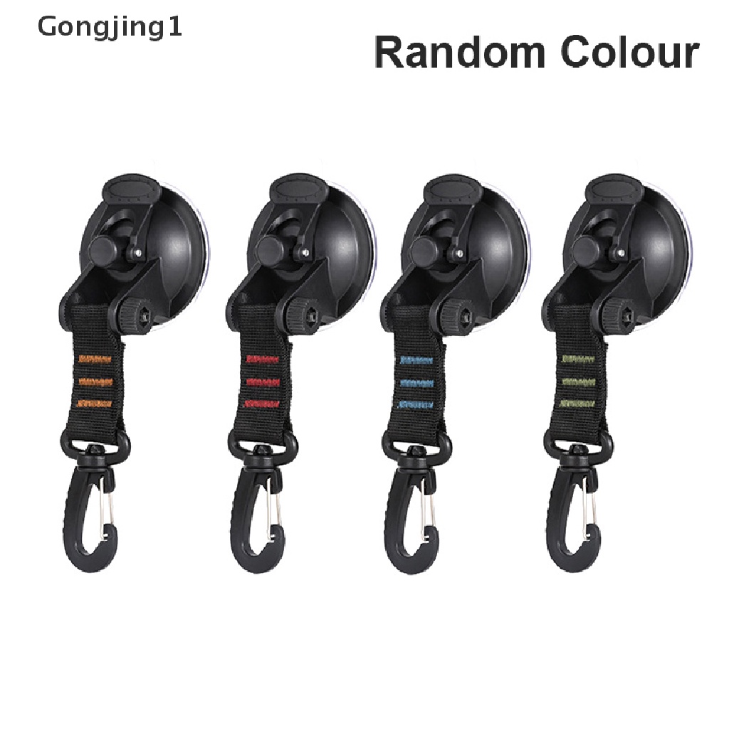 Gongjing1 4 Pcs Hook Pengait Terpal Dengan Kop Perekat Untuk Perlengkapan Camping Outdoor