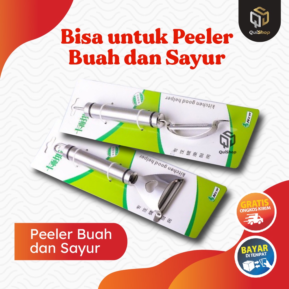 Peeler Pisau Buah Kupas Kulit Wortel Kentang Alat Pengupas stainless