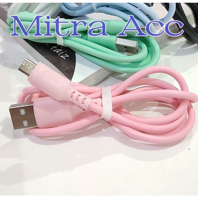 KABEL DATA MACARON FAST CHARGING MICRO USB DATA CABLE