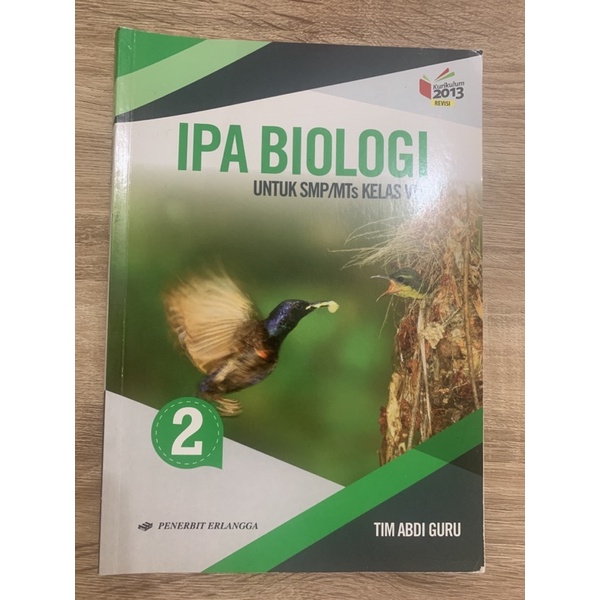 Buku IPA Biologi kelas 8 VIII 2 SMP Revisi Erlangga preloved ori