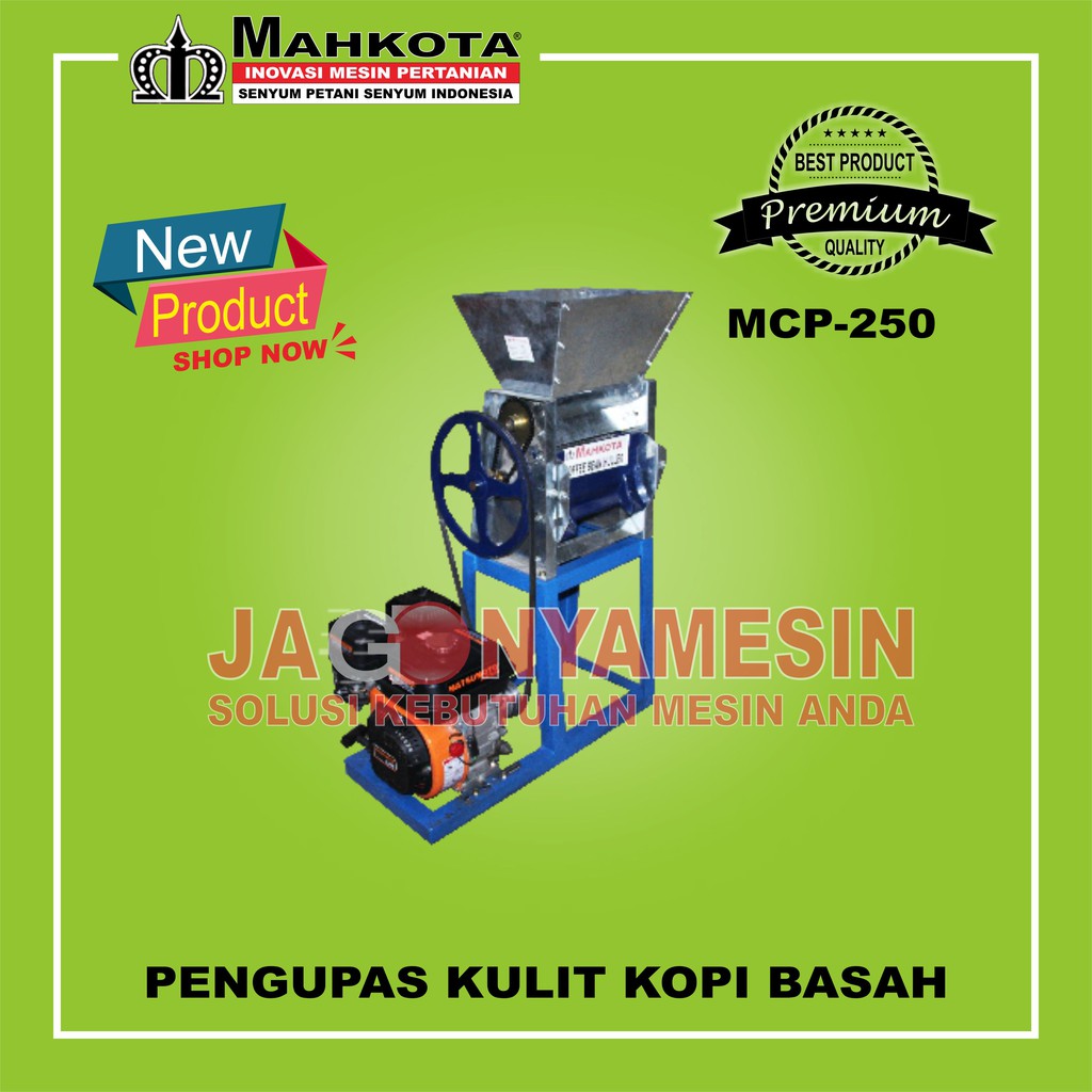 Mahkota Mesin Giling Kopi / Pengupas Kopi Kulit Basah MCP-250 + Rangka