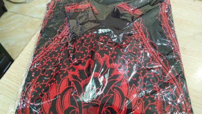 Kemeja Batik Pria Full Furing Kartiko Wijoyo Merah Batik Solo Katun Primisima Batik Merah