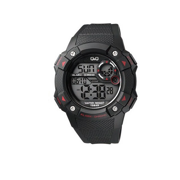 Jam Tangan Pria Casual Sporty Rubber Digital Original Q&amp;Q QnQ QQ M145 M145J Series