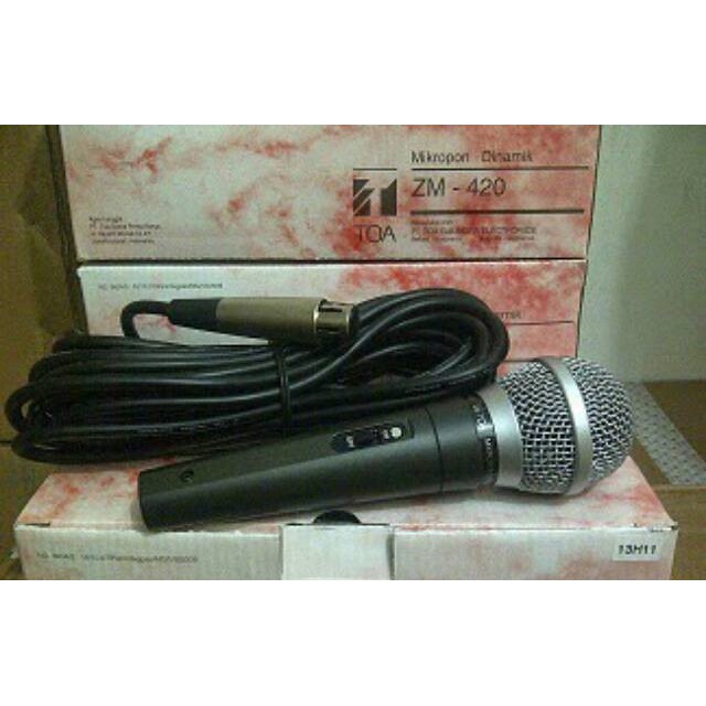 Mic TOA ZM420 ZM 420 Mik Microphone Toa Jogja Original Kabel For Ampli Horn Speaker Masjid Mushola