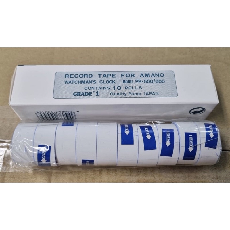 Paper Roll Grade 1 Amano PR-500/600 (isi 10) record tape for Amano watchman’s clock model PR500 PR600