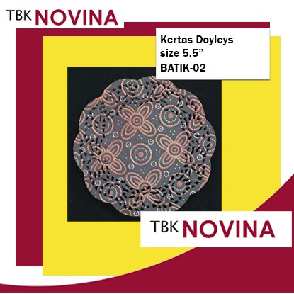 [100 pcs] Kertas Doyleys 5.5&quot; / Kertas Doilies/ doileys BATIK - Alas Toples Kue / Kertas Renda