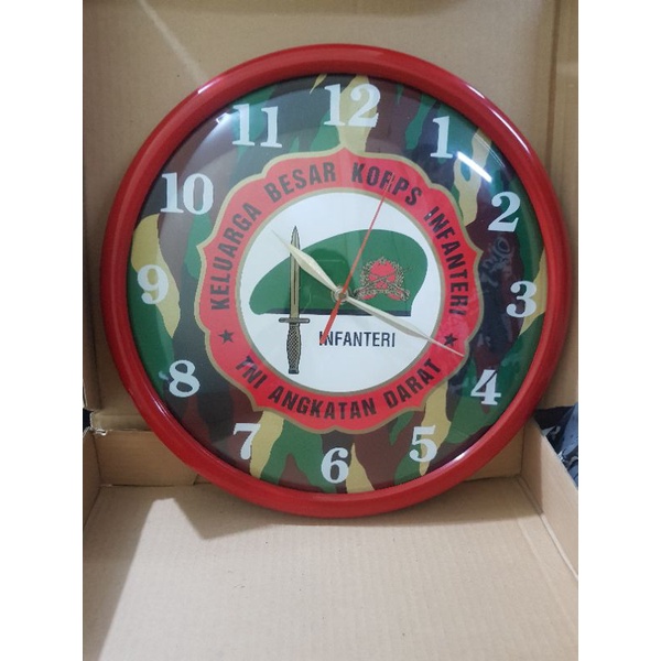 Jam dinding unfanteri loreng | Jam dinding logo | Jam infanteri loreng | Jam dinding army
