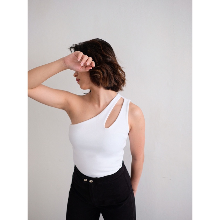 Kadaka T-0478 Tanktop One Shoulder Stretch Wanita