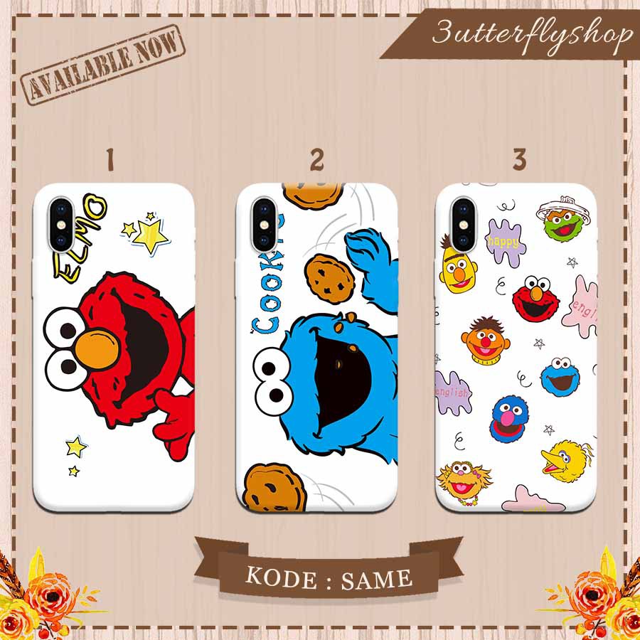 Elmo cookie monster laugh case Oppo Vivo Realme Redmi Xiaomi Samsung Iphone