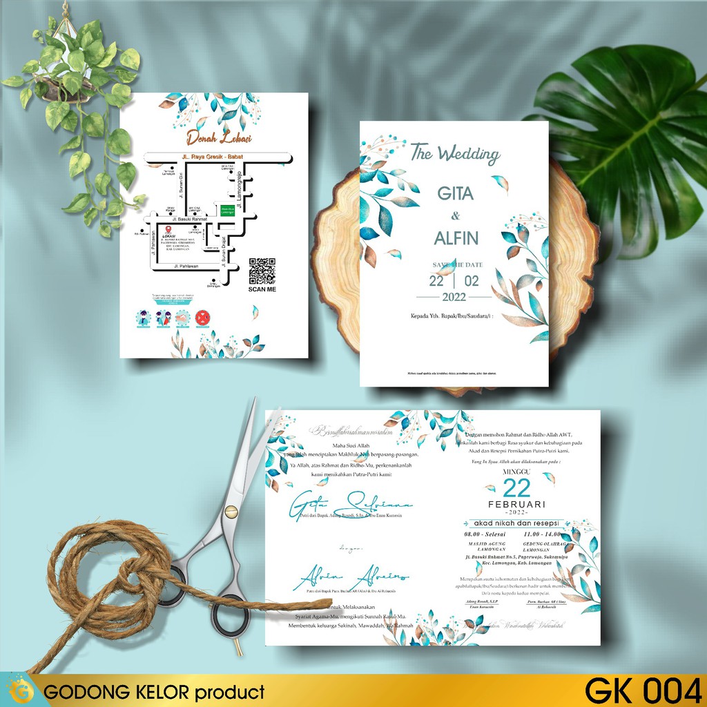 

UNDANGAN PERNIKAHAN. Desain Terbaru 2021 . Cantik, Mewah & Elegan. Kode GK004. Desain Istimewa