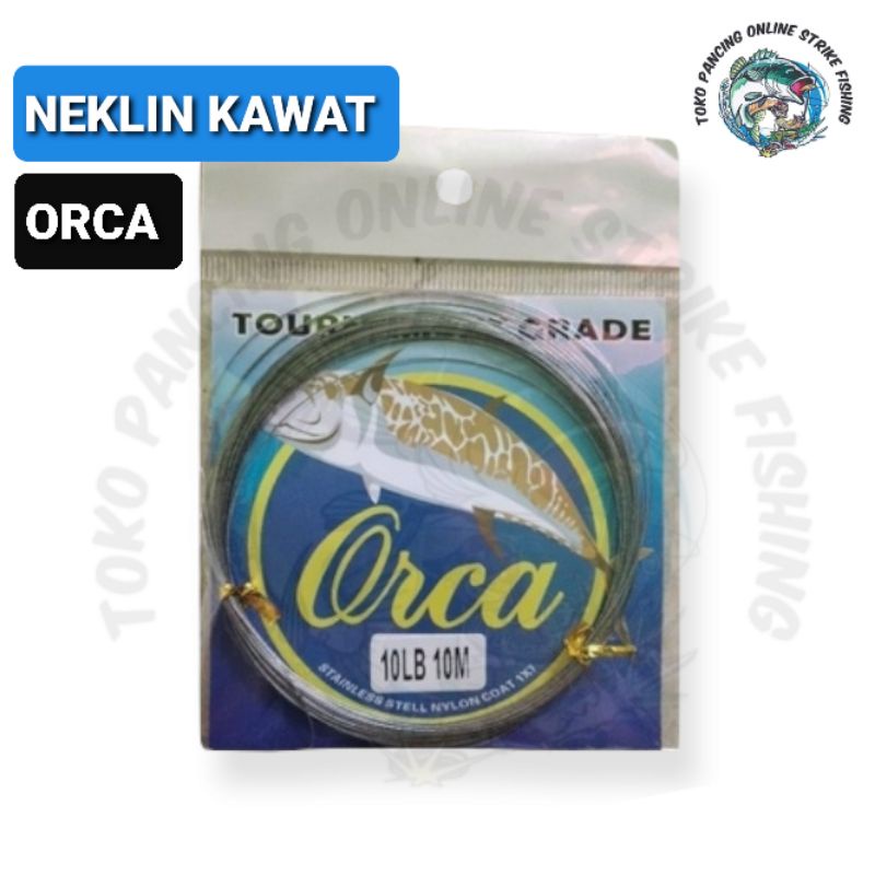 NEKLIN KAWAT PANCING ORCA/KAWAT STAINLESS STEEL NYLON COAT