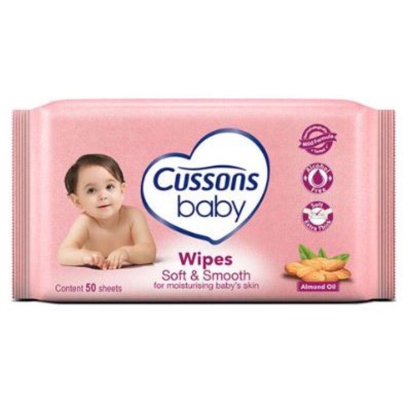 Tisu Basah Cussons Baby Wipes 50s Beli 1 Gratis 1 / Promo Cusons Tissue Basah Bayi