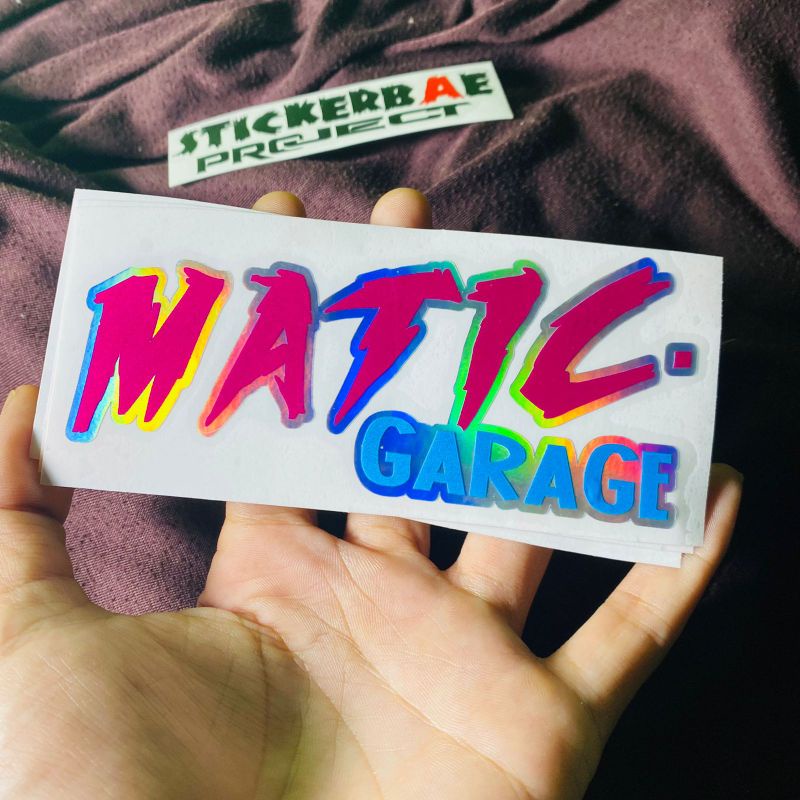 Stiker matic garage cuting sticker original bukan printing