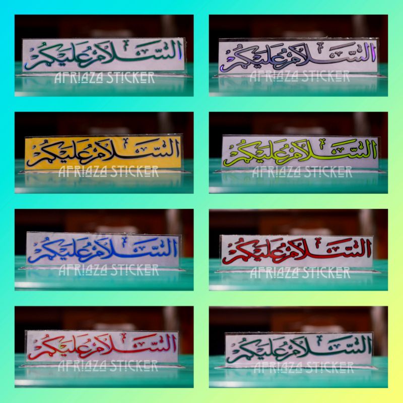 

Sticker stiker salam assalamualaikum cutting ukuran 4x20cm