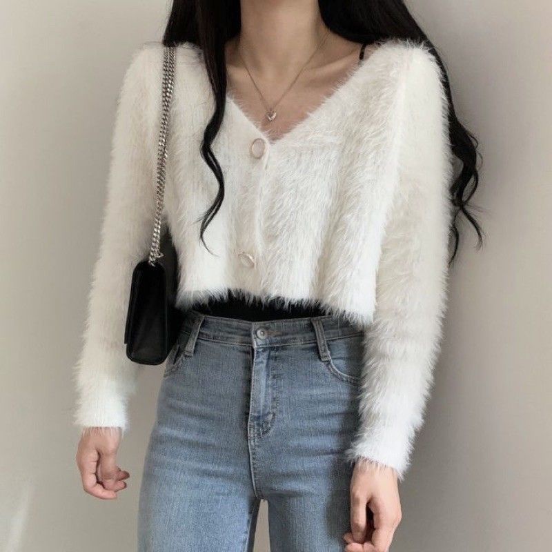 kardigan bulu /outer bulu / cardigan bulu korea