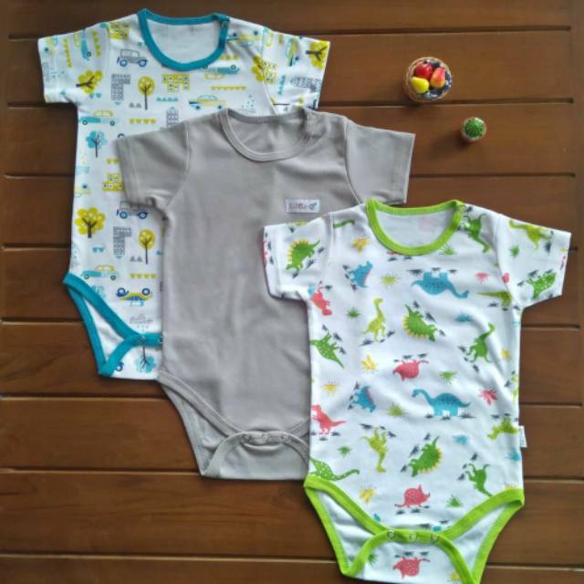 Jumper Lengan Panjang dan Pendek Baju Bayi isi 3pcs Little Q