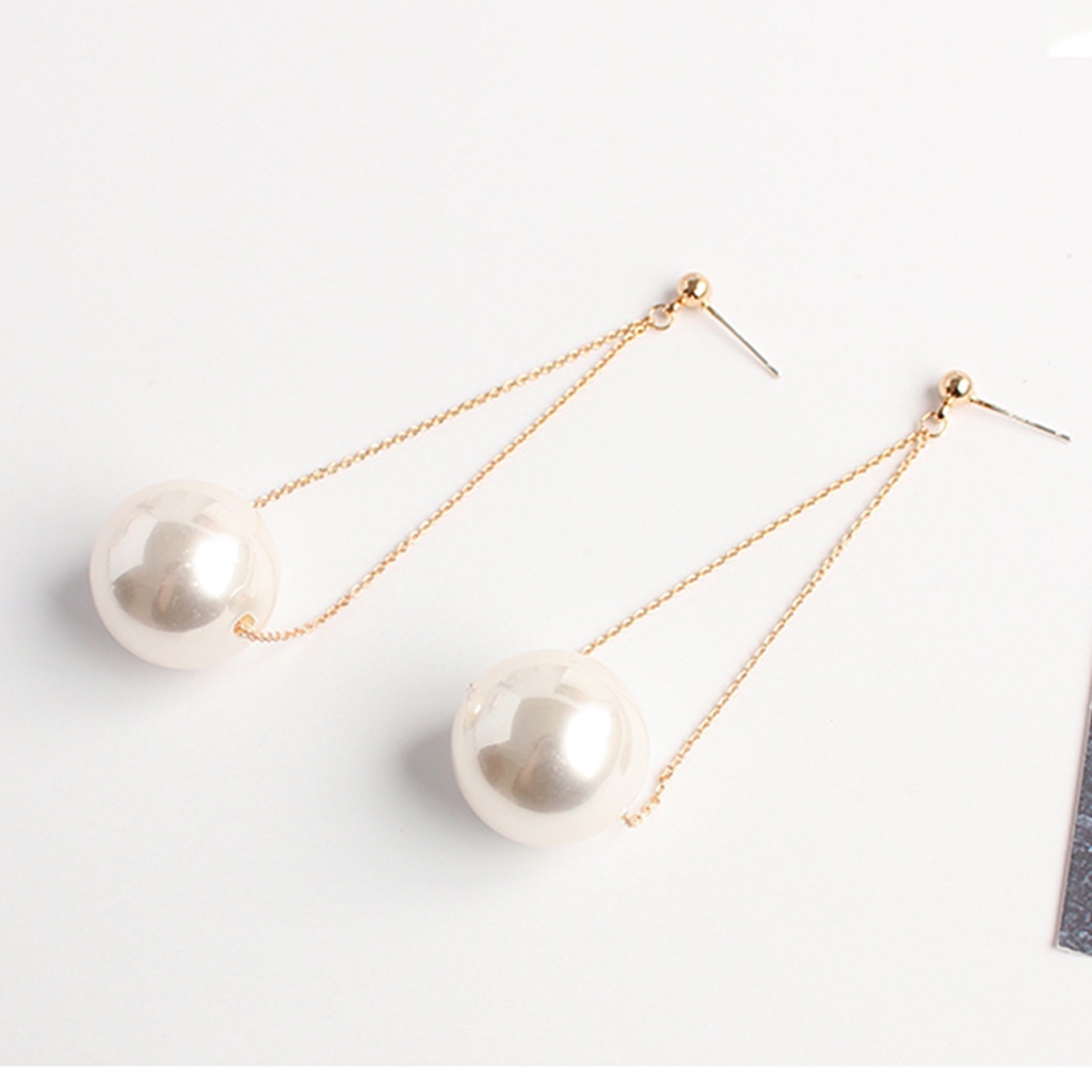 SIY  Artificial Pearl Earrings Fashion Women Temperament Long Earring Simple Wild Ear Jewelry Gifts