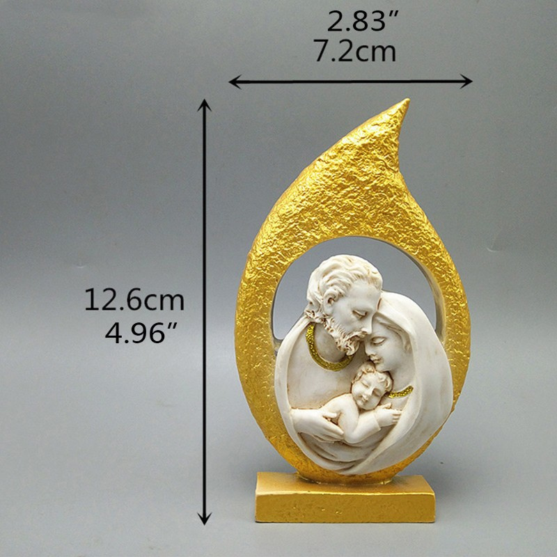 Glitter DIY Catholic Holy Family Silicone Mould Crafts Polymer Clay Ornaments Decorations Making Tool Epoxy Resin Mold