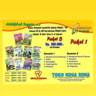 Buku Tematik Saintifik paud/tk Usia 5-6 Tahun Paket.1