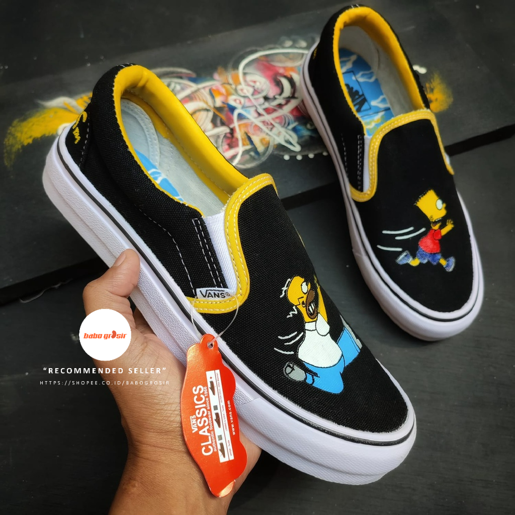 PROMO Sepatu Sneakers Vans Slip On The Simpsons Premium Import Quality, Harga Termurah, Kualitas Terbaik dan Terjamin