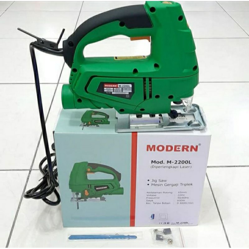 Jigsaw Modern M-2200L Mesin Gergaji Kayu + Laser Mesin Jigsaw Modern
