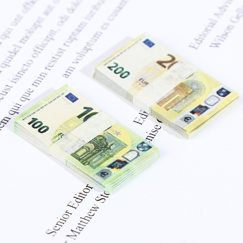 20pcs / set Miniatur Uang Euro Untuk Rumah Boneka