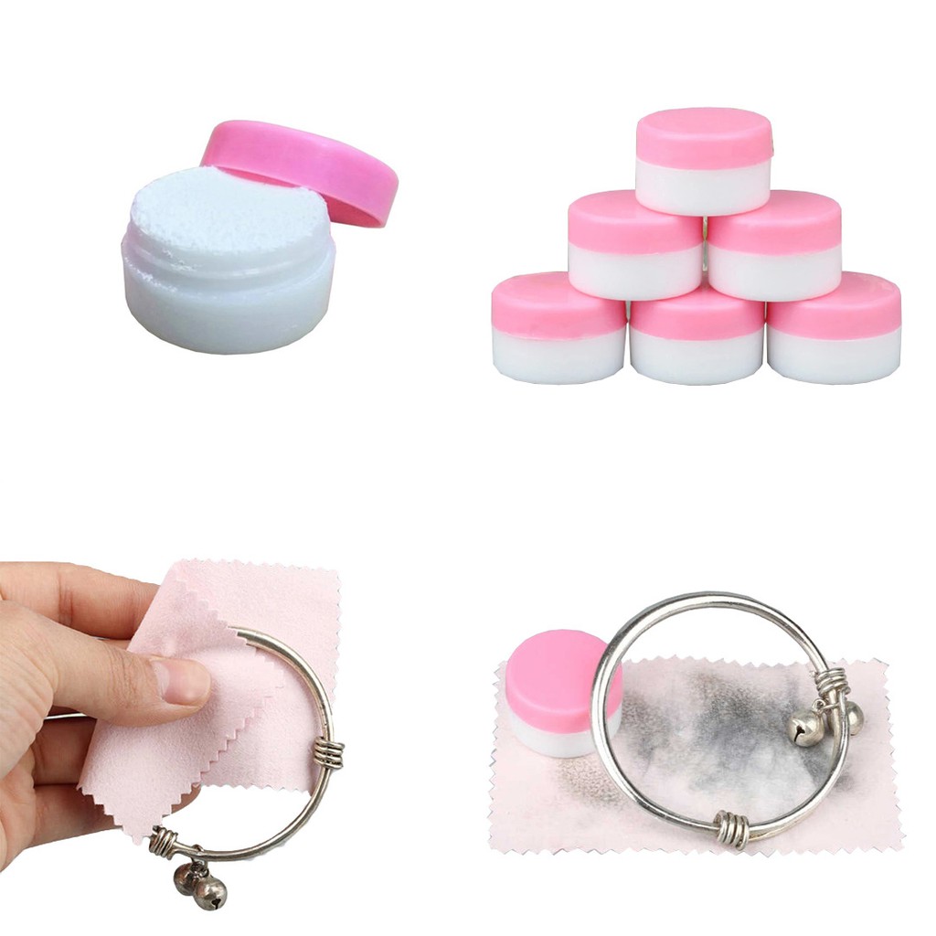 Bubuk Pembersih Perhiasan / Jewelry Cleansing Powder Free 1 Kain