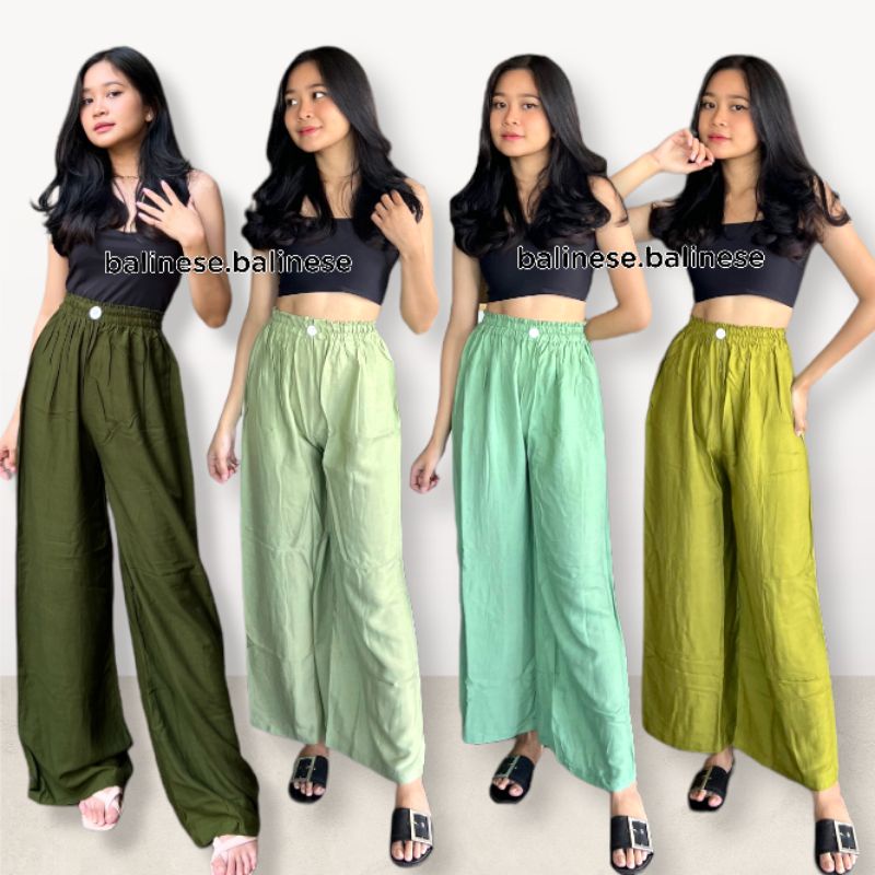 Celana Kulot Highwaist Kolor Reborn Spesial kancing