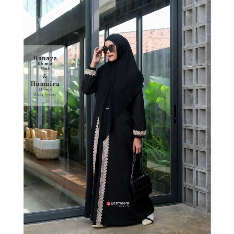 HANAYA KANAYA SYARI SET PLUS JILBAB Gamis remaja perempuan terbaru gamis syari Crinkle masakini TREN